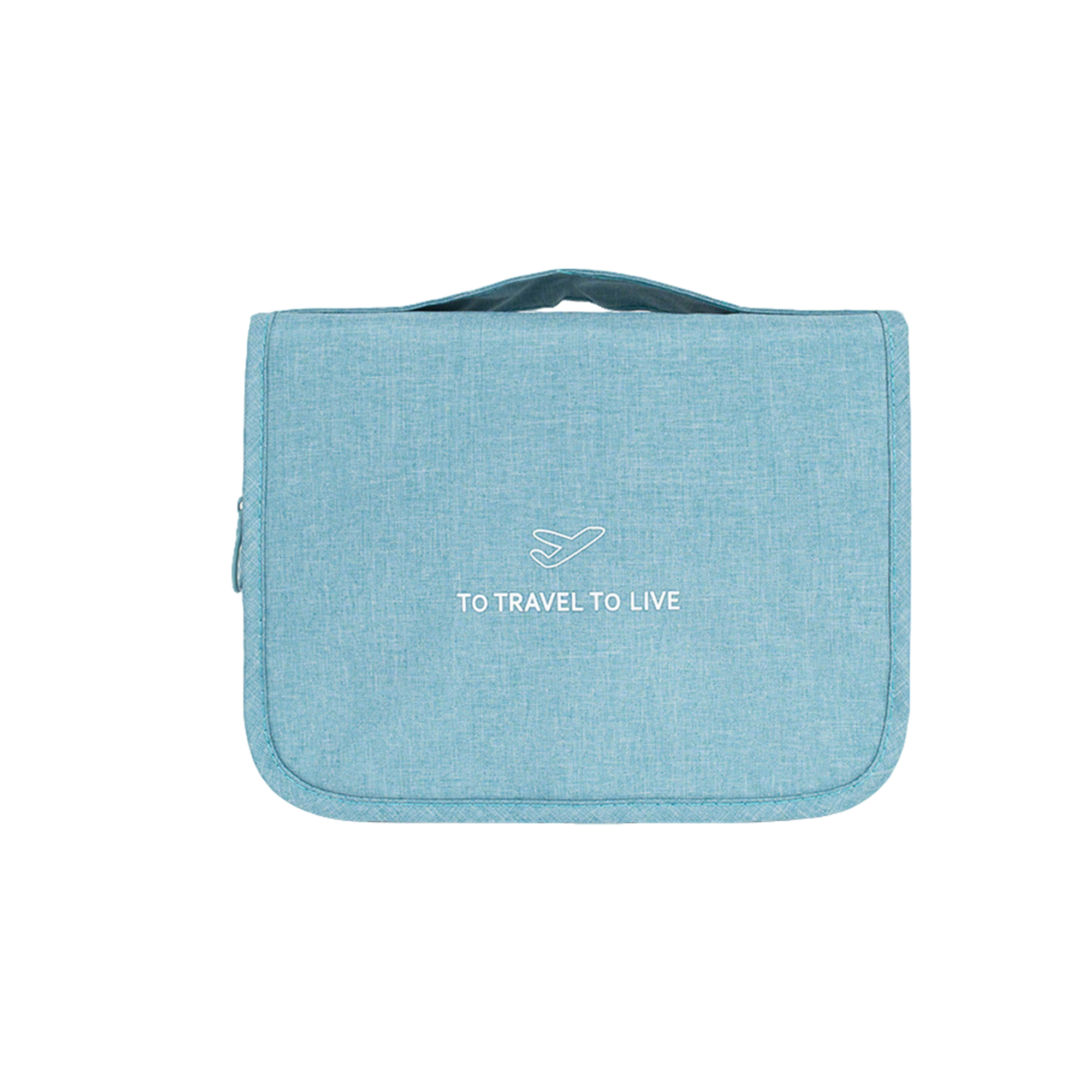 U Shape Zipper Hanging Travel Toiletry Organizer 8.9" Length X 3.4" Width X 16.8" Height 6