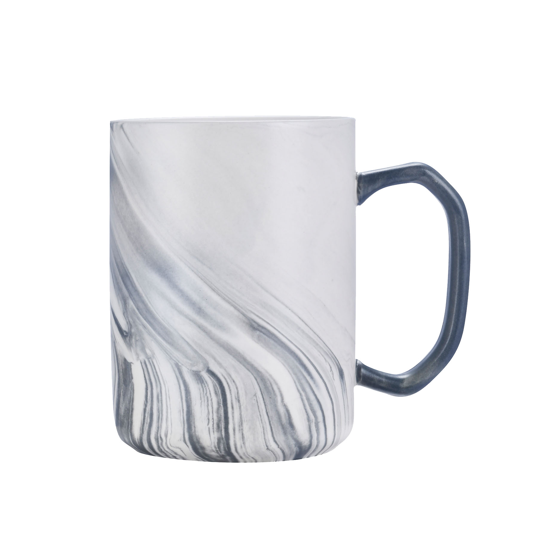 20 oz. Marble Pattern Ceramic Mug with Color Handle 5