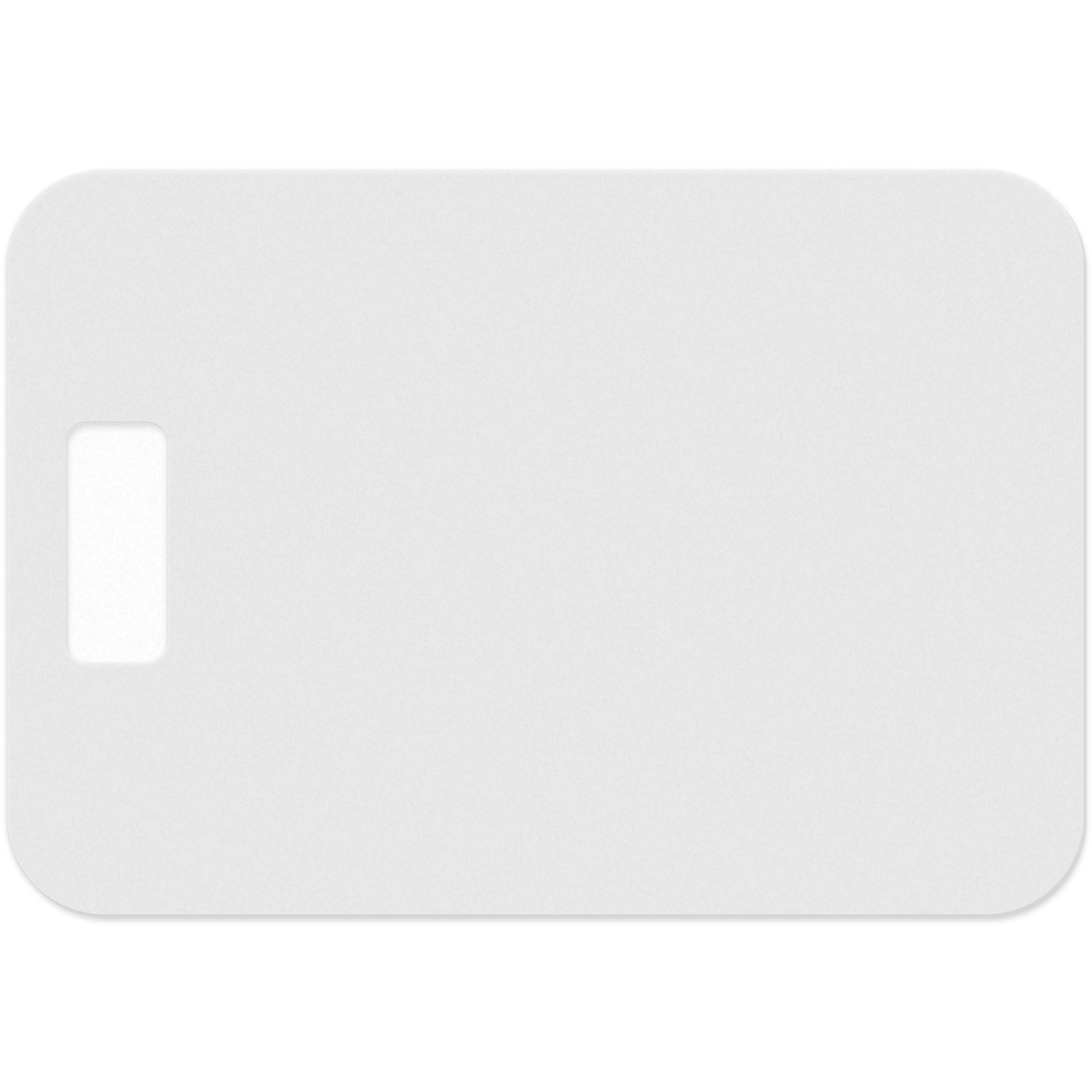 Flexible Cutting Board on FDA .045 clear plastic, with cut-out handle (7.625" x 11") Spot Colour 2