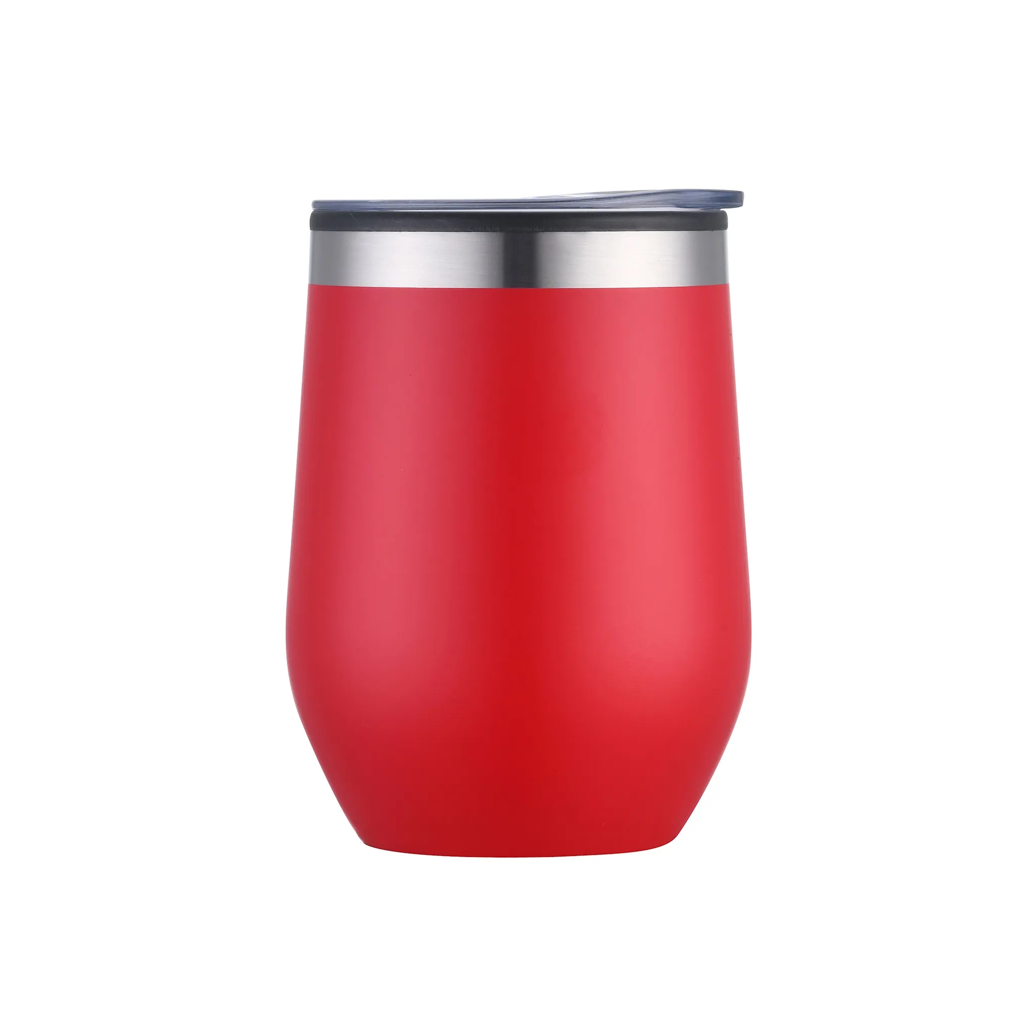 12oz. Double Wall SS / PP Wine Mug with Clear Lid 2
