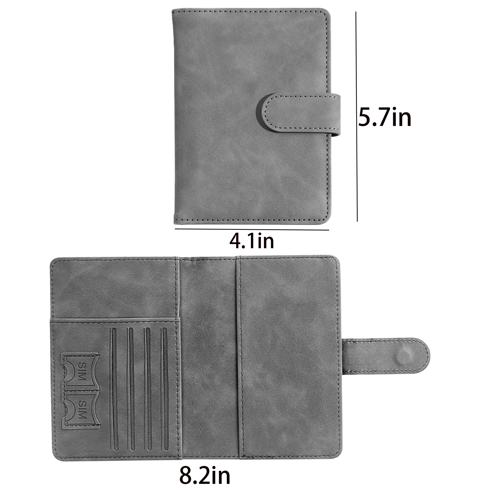 PU Leather Material Magnetic Closure Passport Holder 4