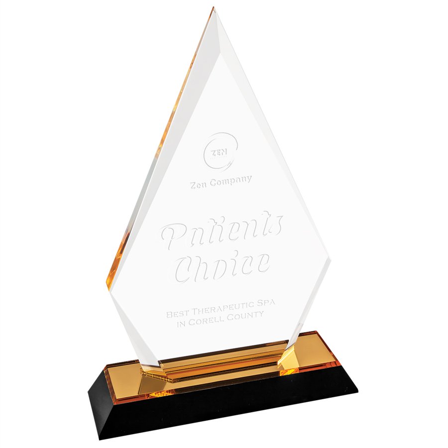 5" x 8" Gold Arrow Point Impress Acrylic Award 1