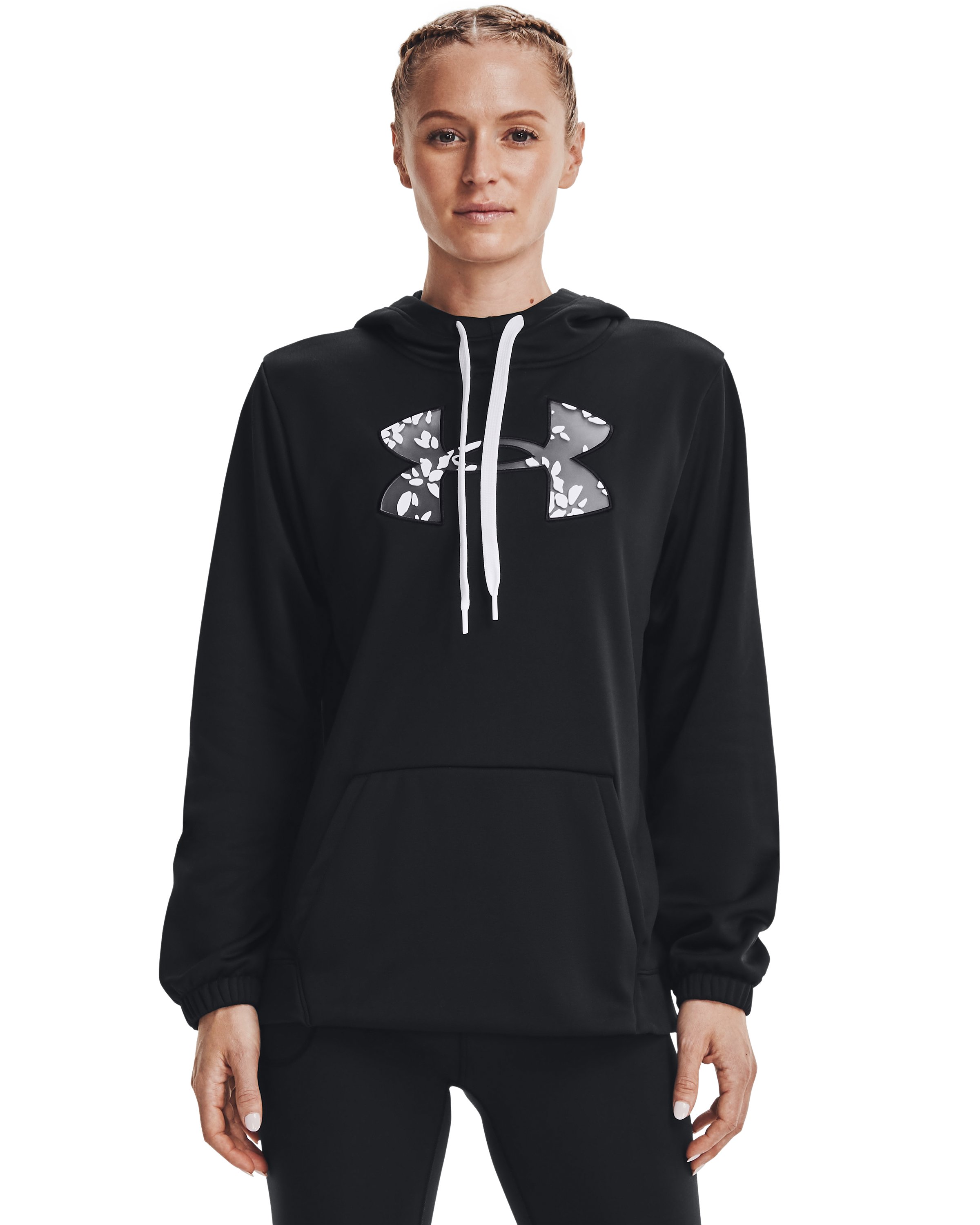 Women's Armour Fleece Floral Silicone Big Logo Hoodie 3