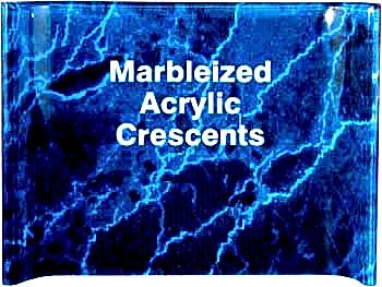 7" x 10" Blue Marbleized Acrylic Crescent Award