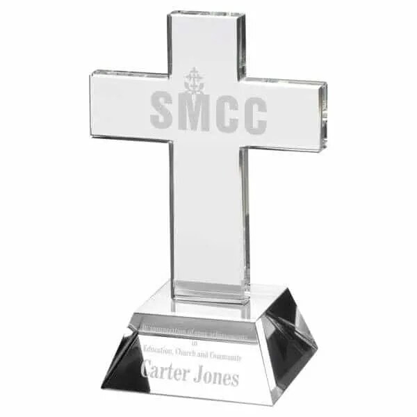 CLEAR GLASS CROSS AWARD 3