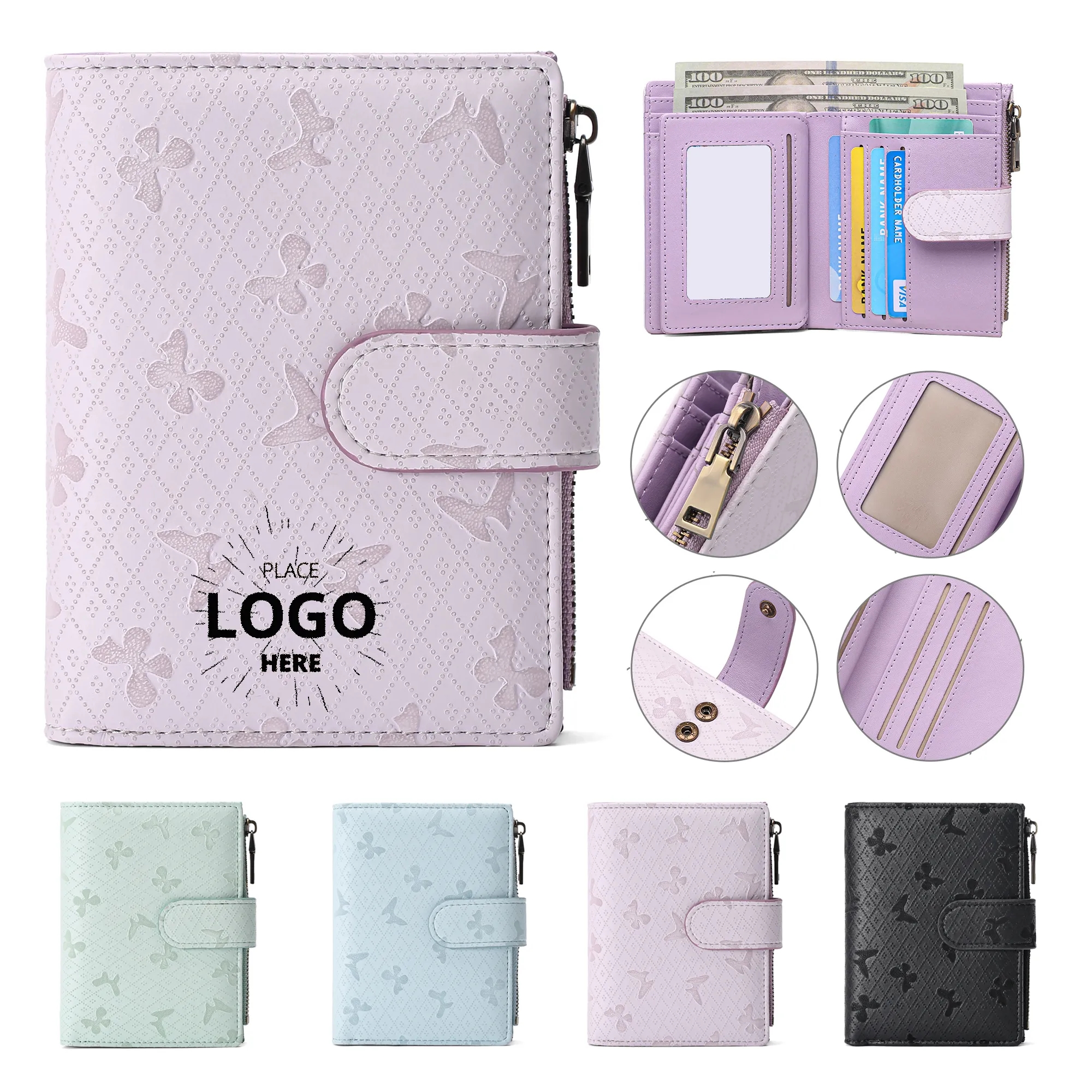 Genuine Leather Wallet RFID Blocking Multi Card Holder 4