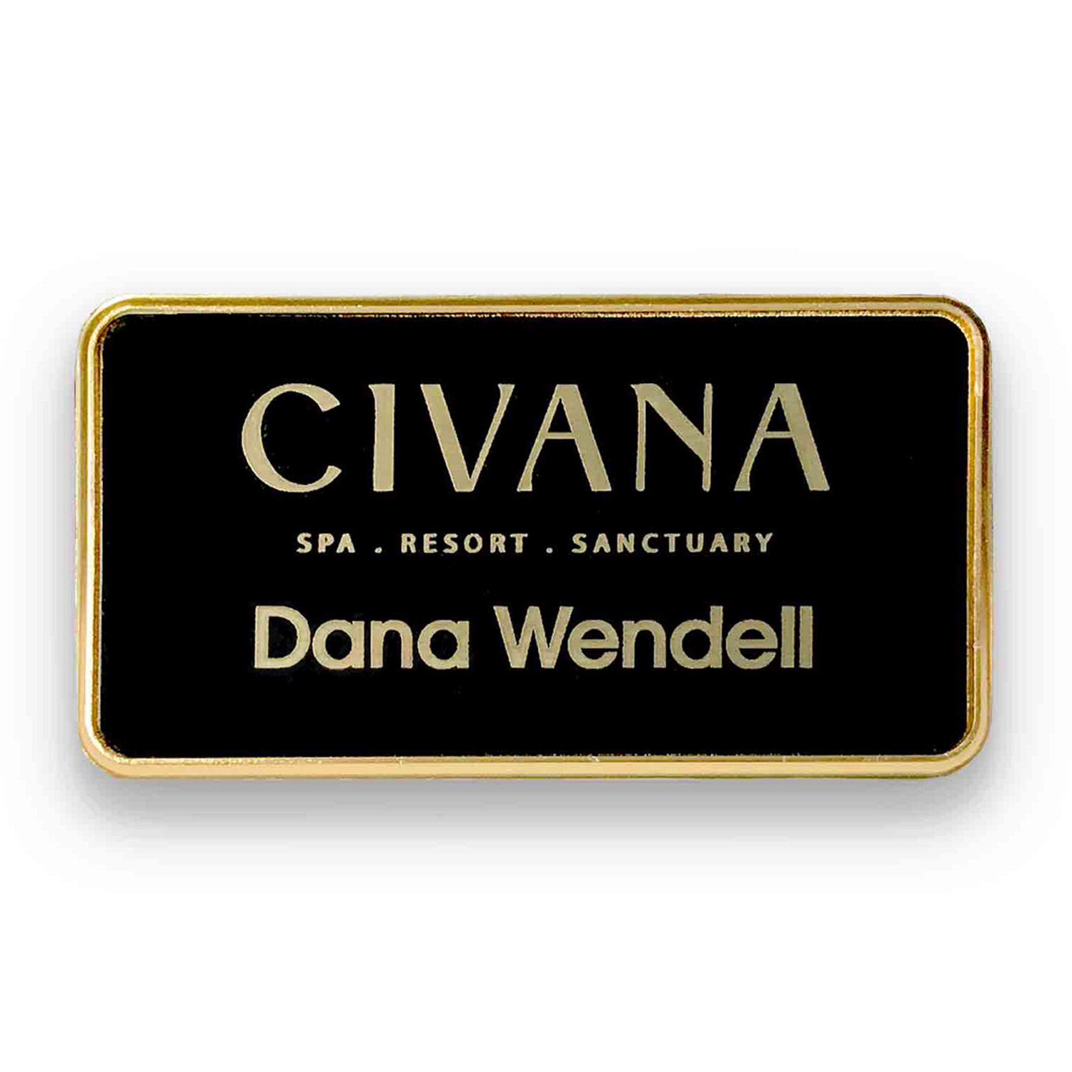 Framed Metal Name Badges 1 3/8" x 2 3/4" 2