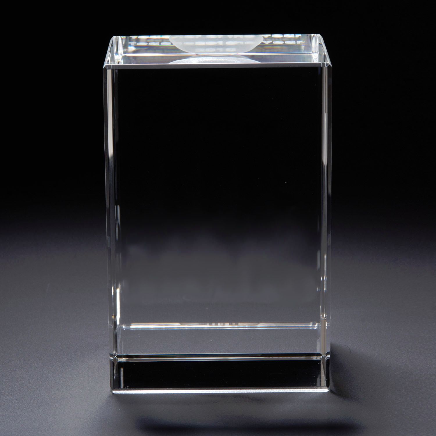 3D Crystal Block Large Award 1