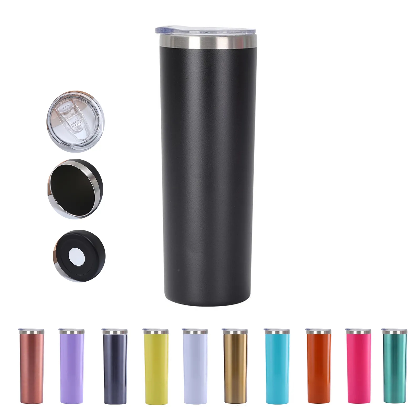 20oz Stainless Steel Skinny Travel Tumblers 7