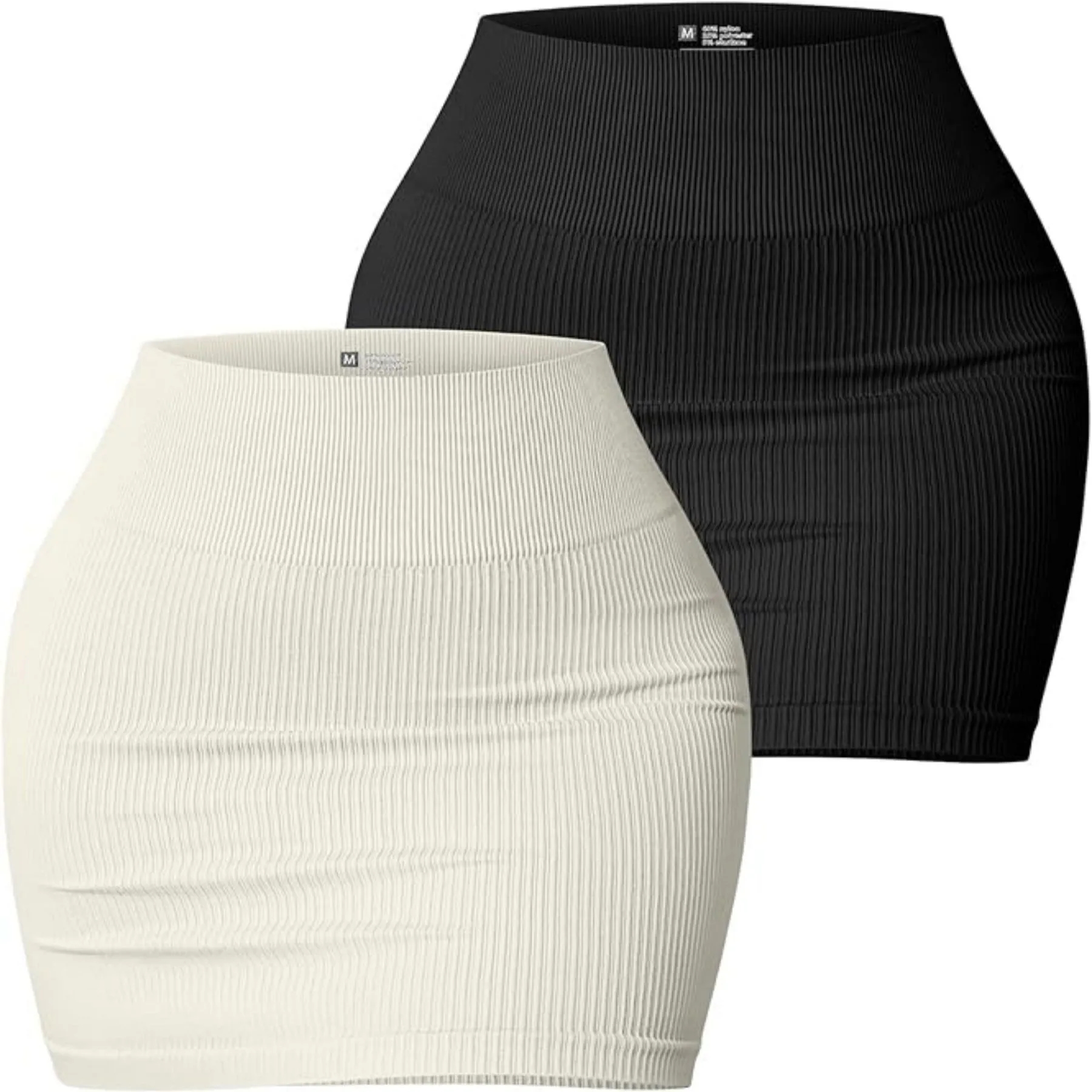 Women's Stretchy Ribbed Mini Skirt 1