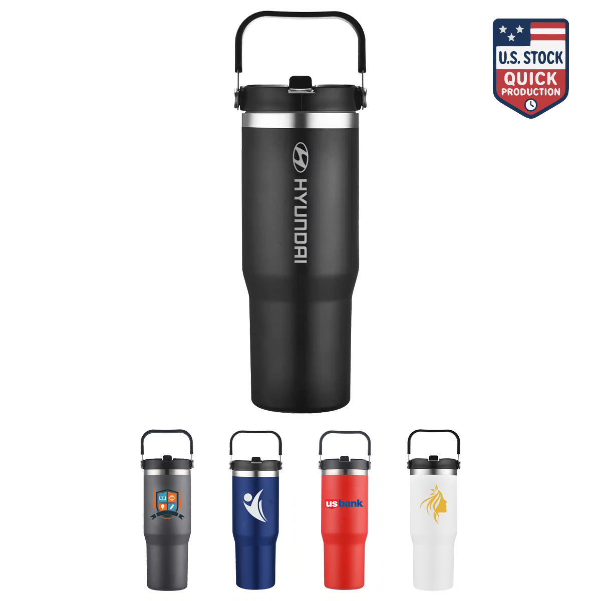 EcoSip 30OZ insulated Tumbler With Integrated Swivel Handle 17