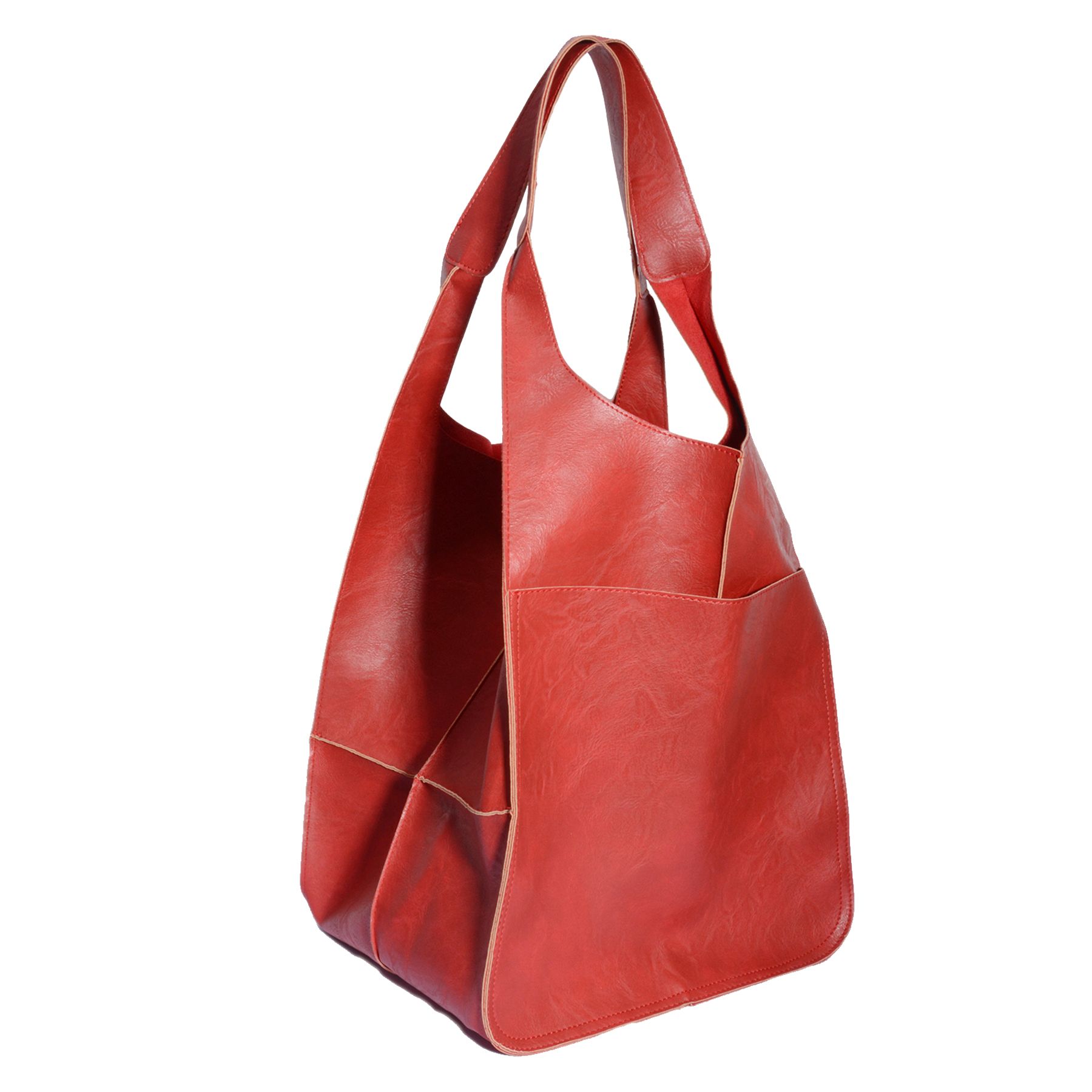 Large PU Leather Satchel Tote Shoulder Bags 2