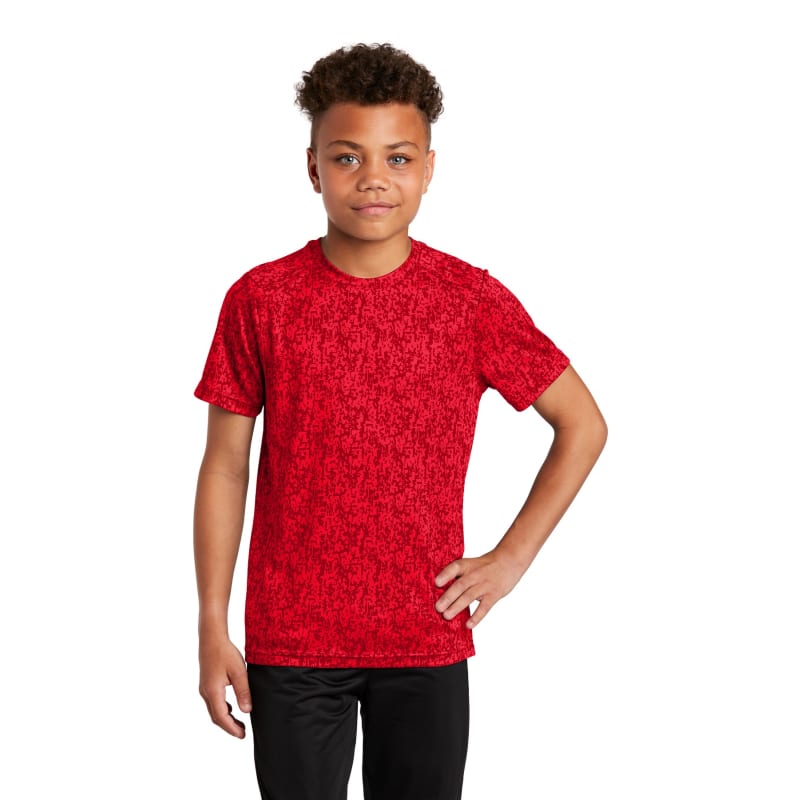 Sport-Tek Youth Digi Camo Tee. 42