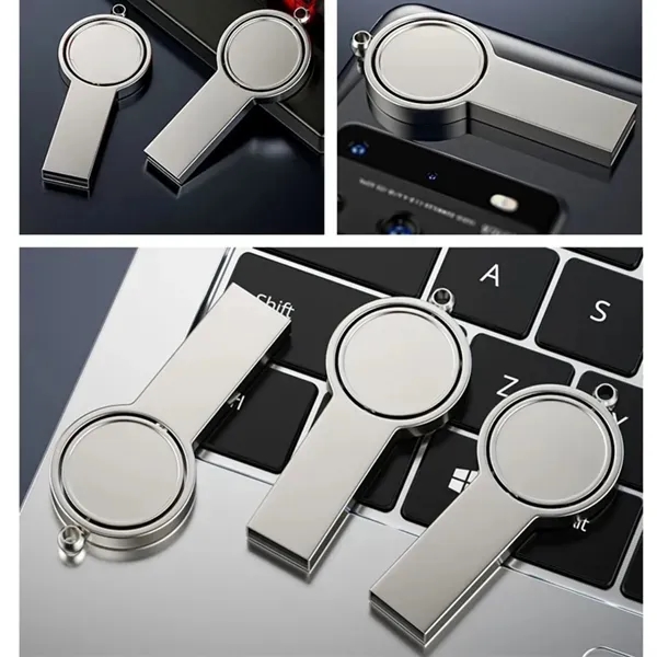 Rotating Badge USB Flash Drive - Portable Storage Solution 2