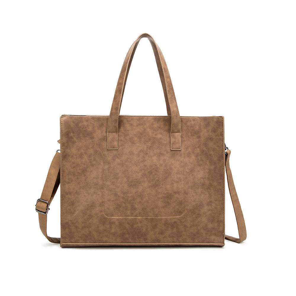 PU Leather Women Tote Bag, custom tote bag with logo imprint 5
