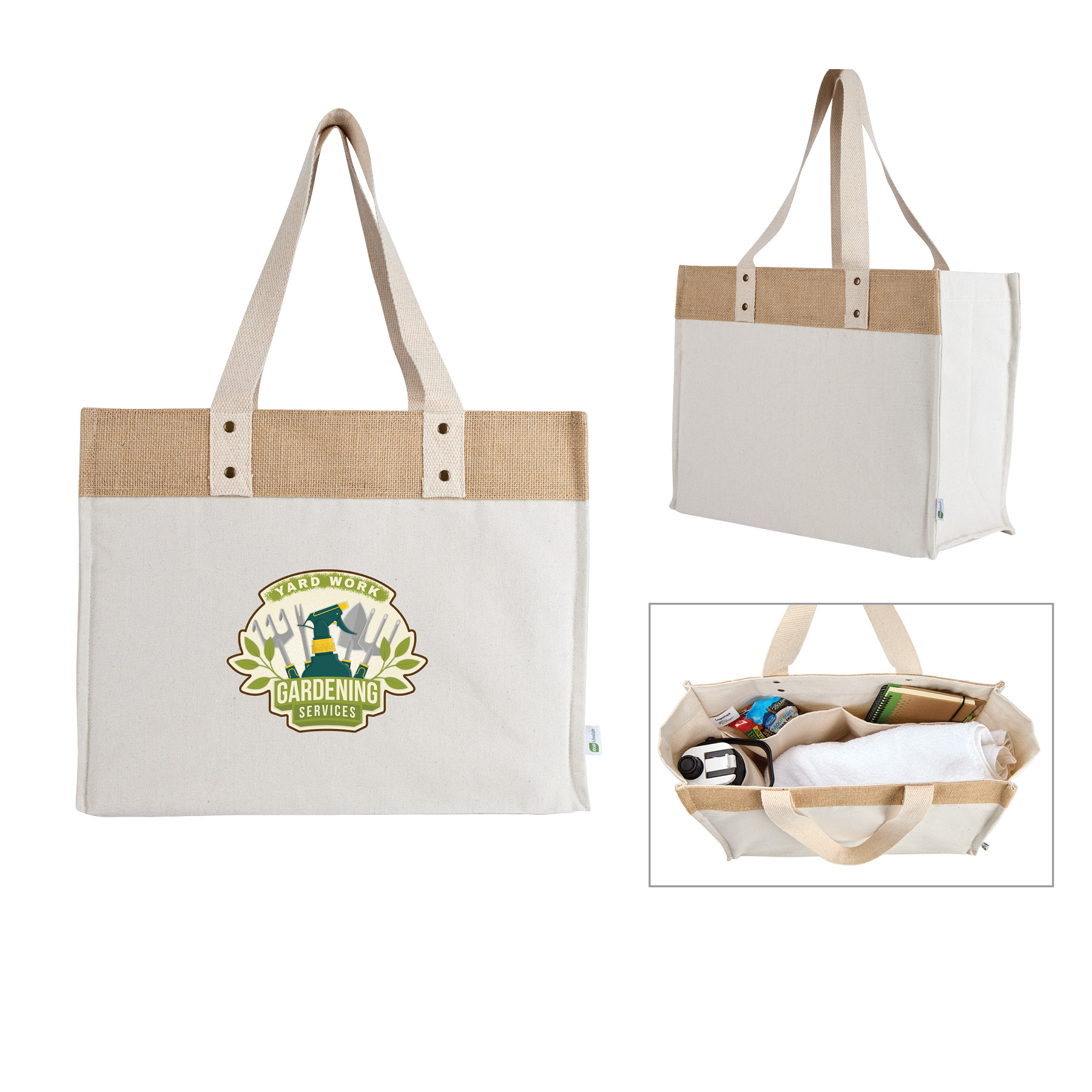 Sophia Canvas Tote With Jute Trim 10