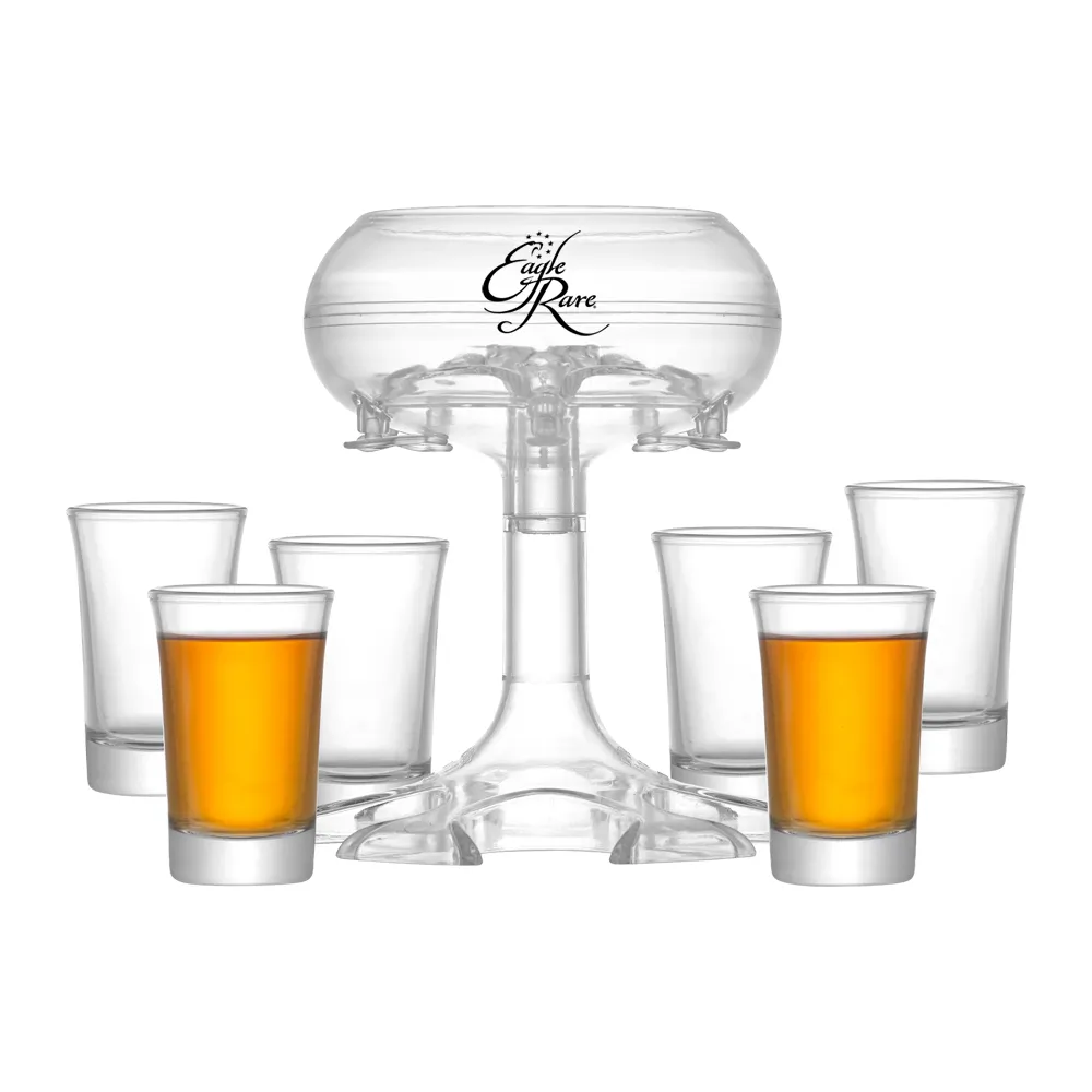 Shot Dispenser and Drinking Glass Set 7