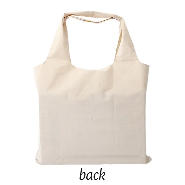 Large Cotton Canvas tote With front pocket, custom tote bag with logo imprint 3