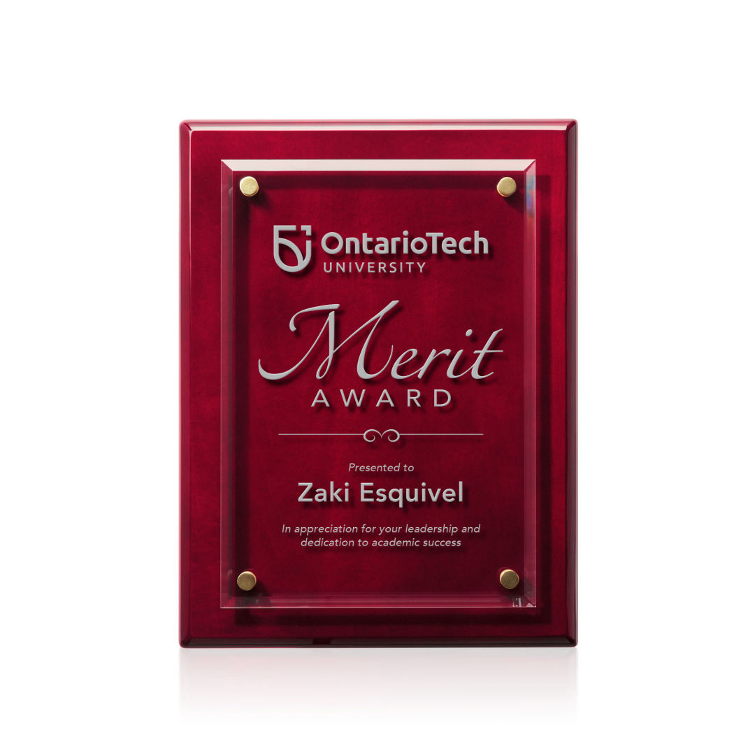 Caledon Plaque - Rosewood/Gold 3