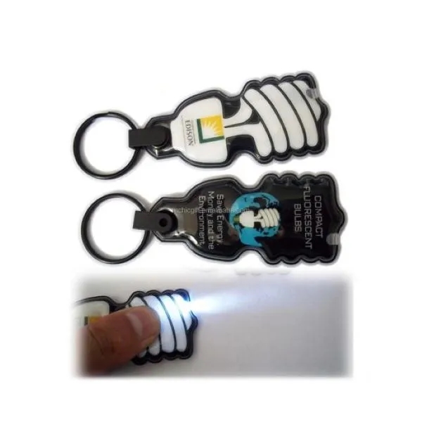 Custom PVC LED Flashlight Keychain 2