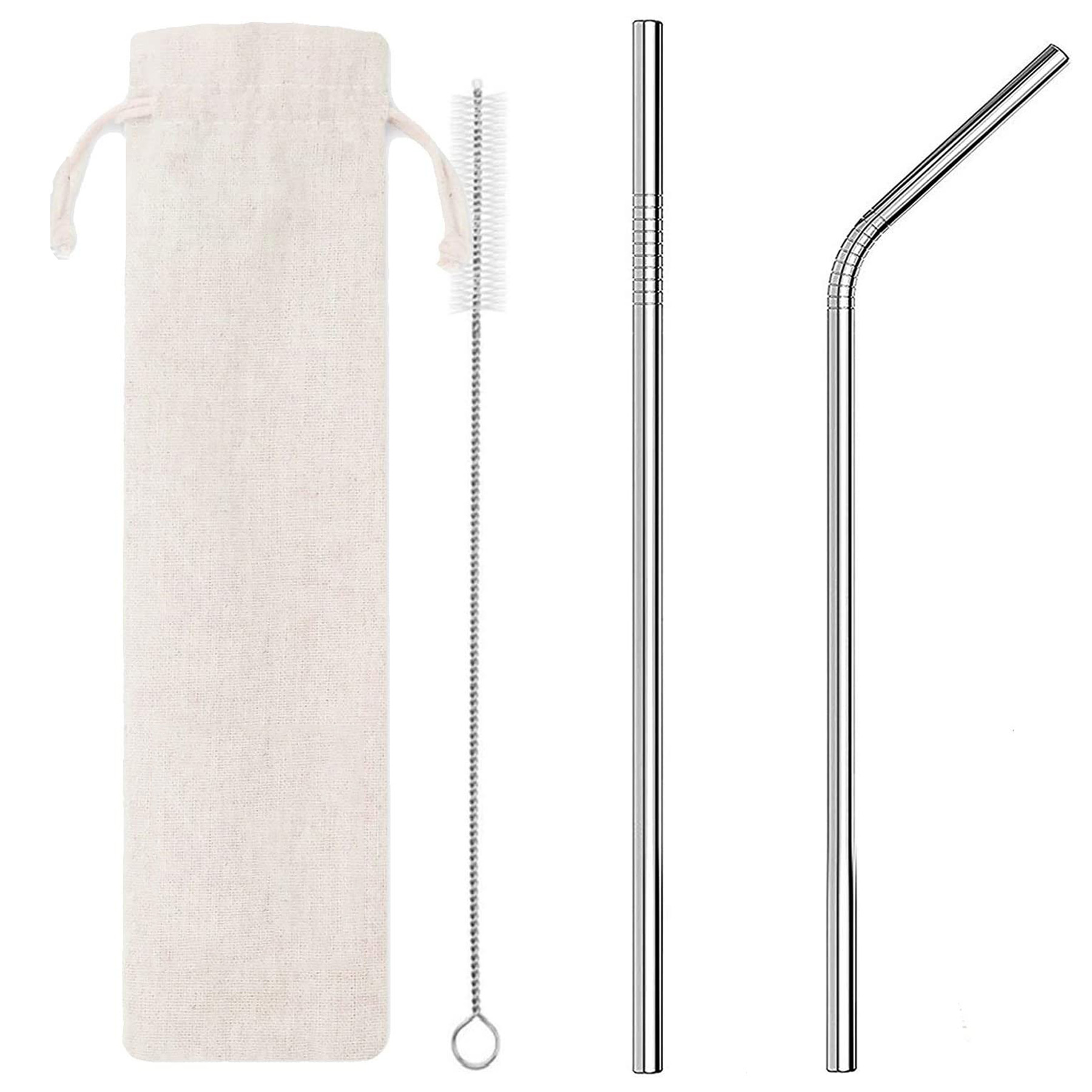 Reusable Drinking Steel Straws And Brush Suit 2