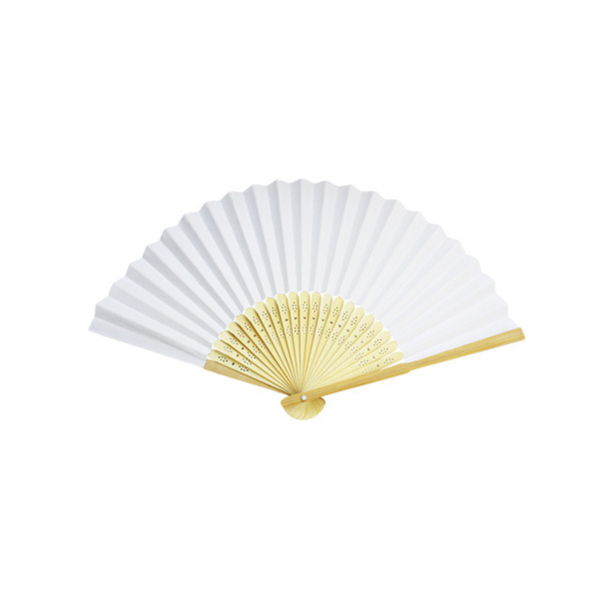 Paper Folding Hand Fan With Bamboo Frame 9