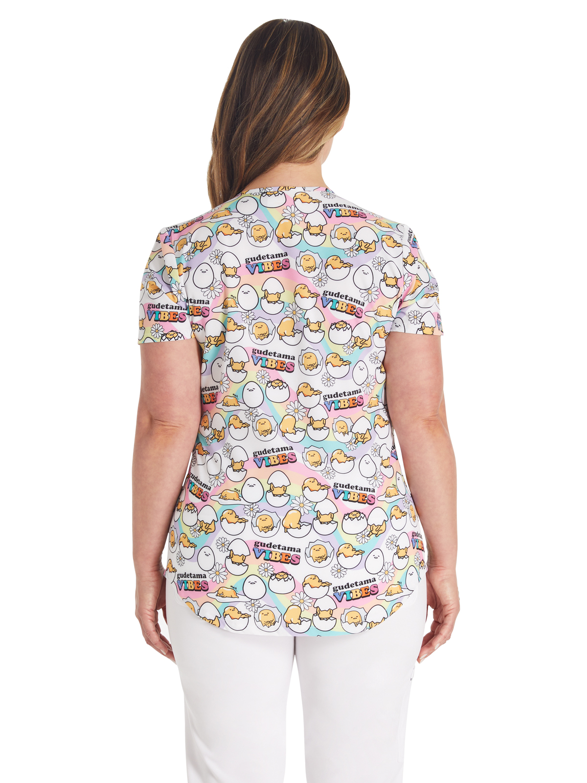 Cherokee - Tooniforms - Women's V-Neck Print Top 15