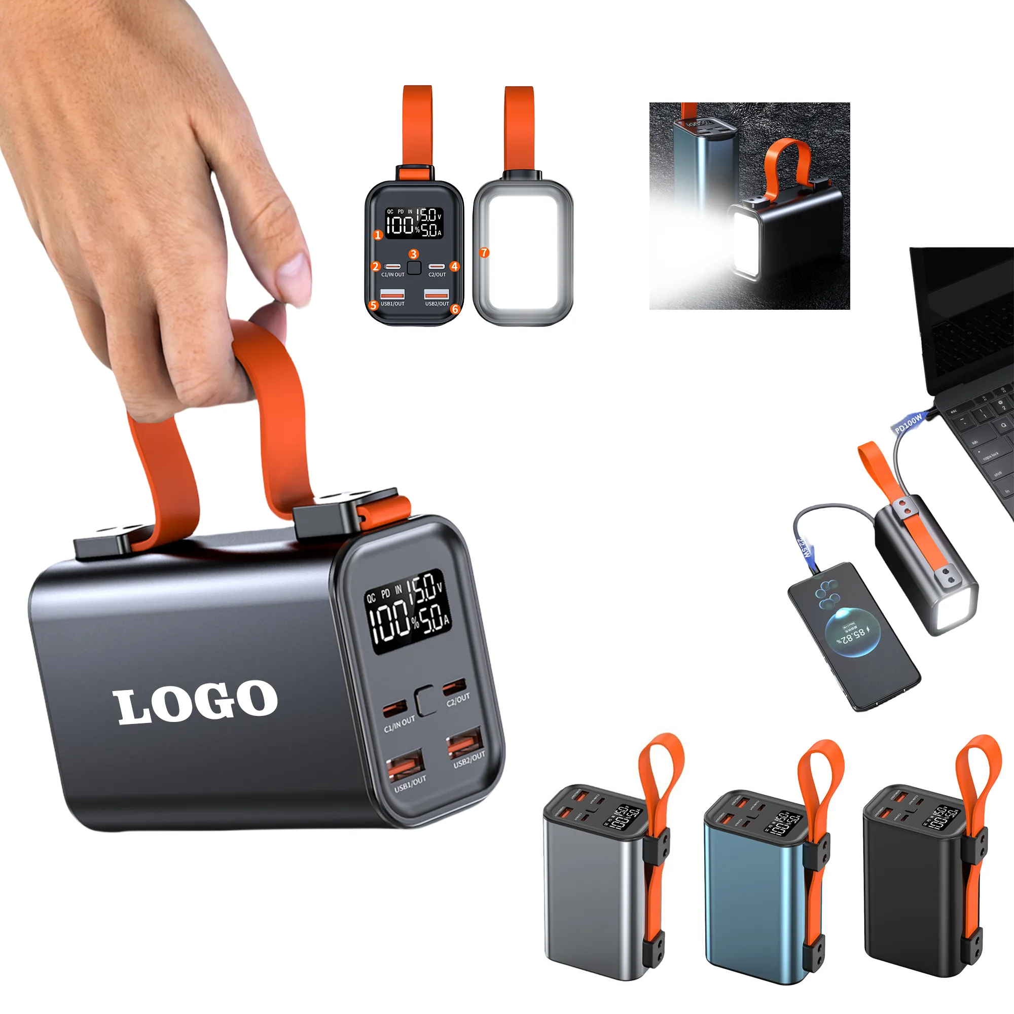 30000Mah Power Bank With Lamp