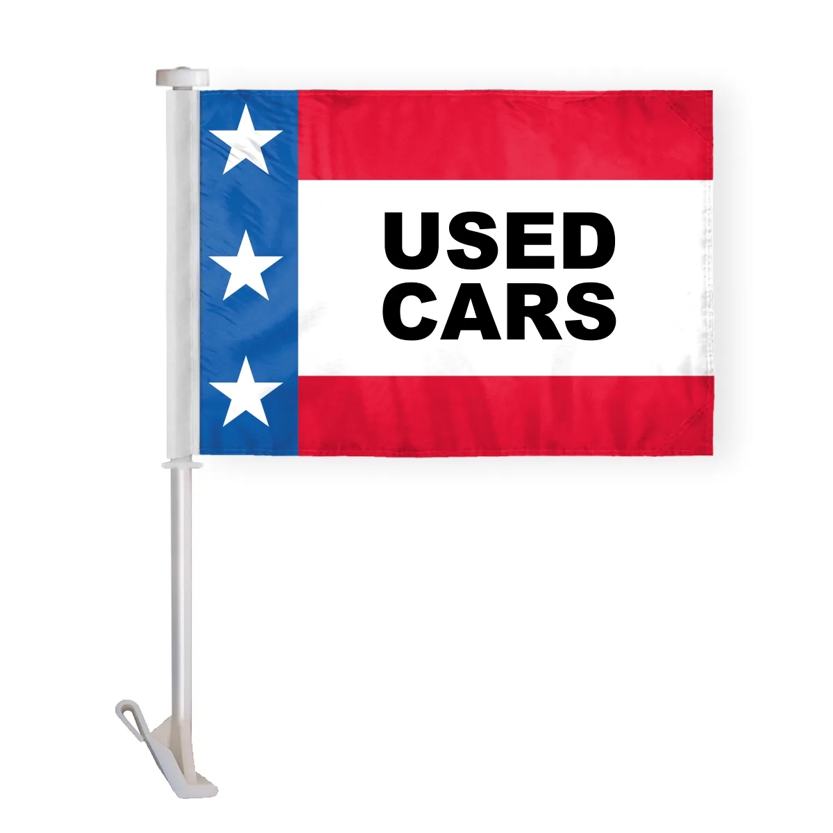 10.5" x 15" Patriotic Message Car Flag - wPoly 1 Ply 13