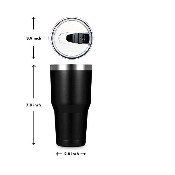 30Oz Stainless Steel Tumbler Insulated Cup With Lid & Straw 3