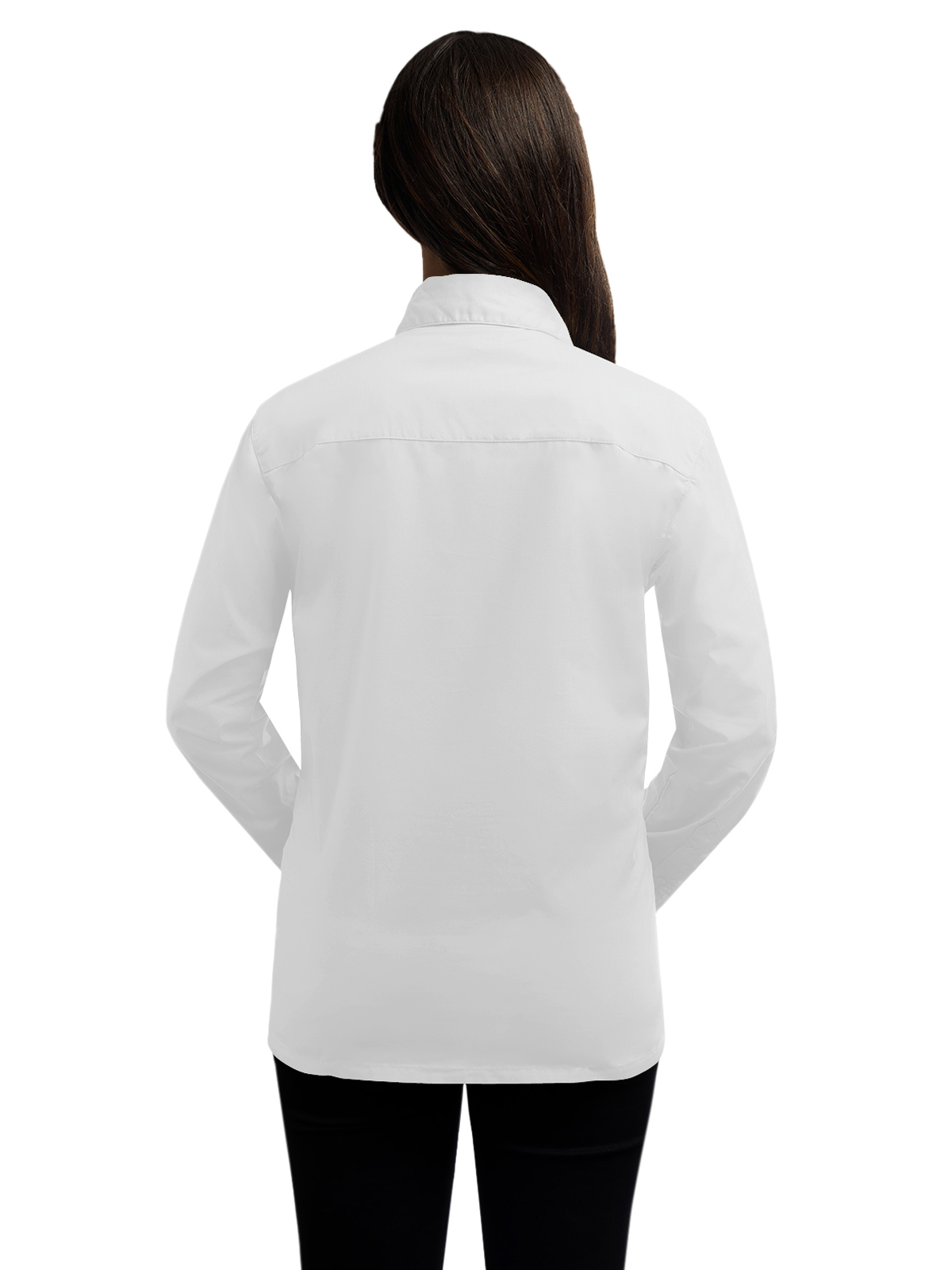 Blue Generation - Women's Pocketless Long Sleeve Superblend Poplin Shirt 24
