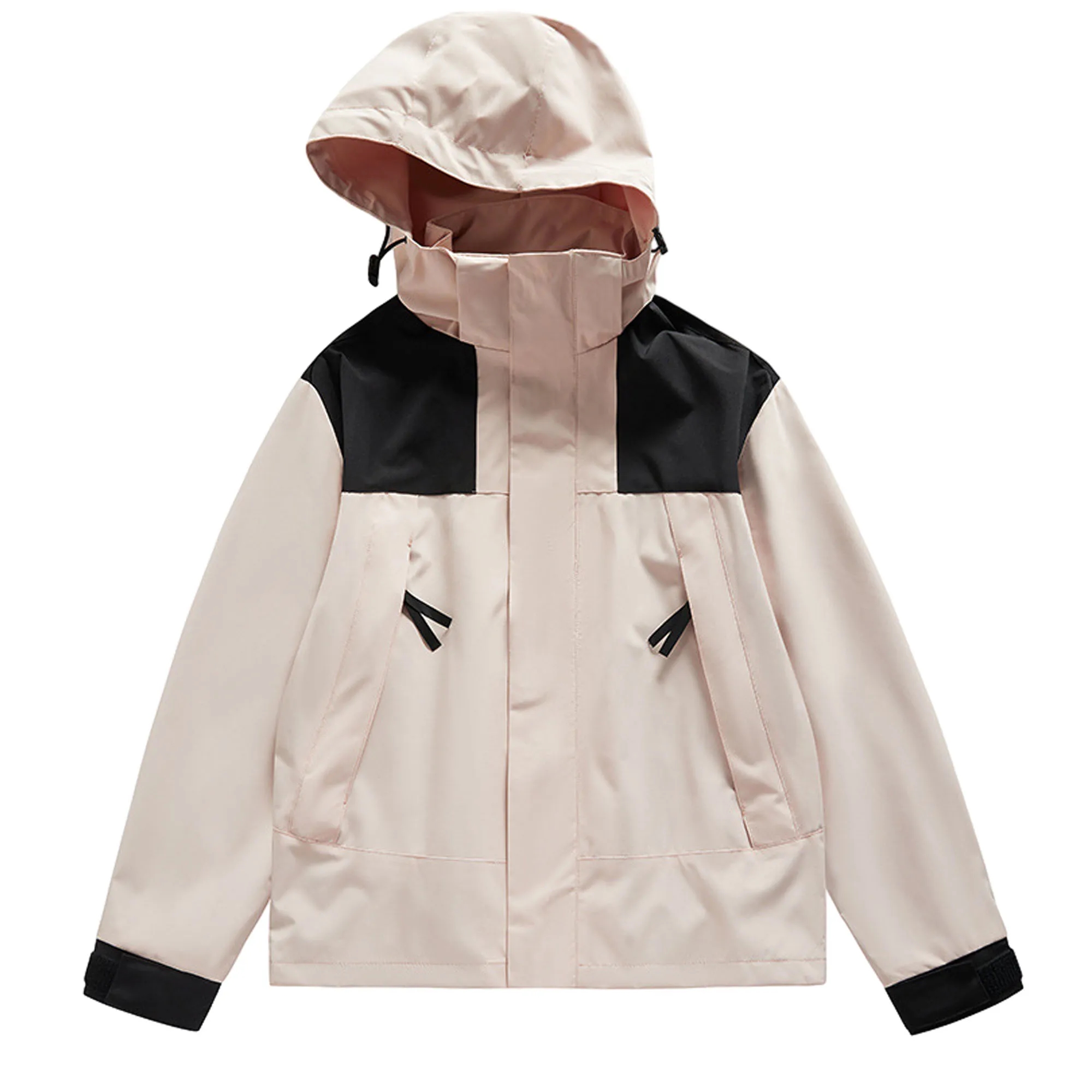 Unisex Oxford Cloth Shell Outerwear Jacket W/Detachable Hood 6