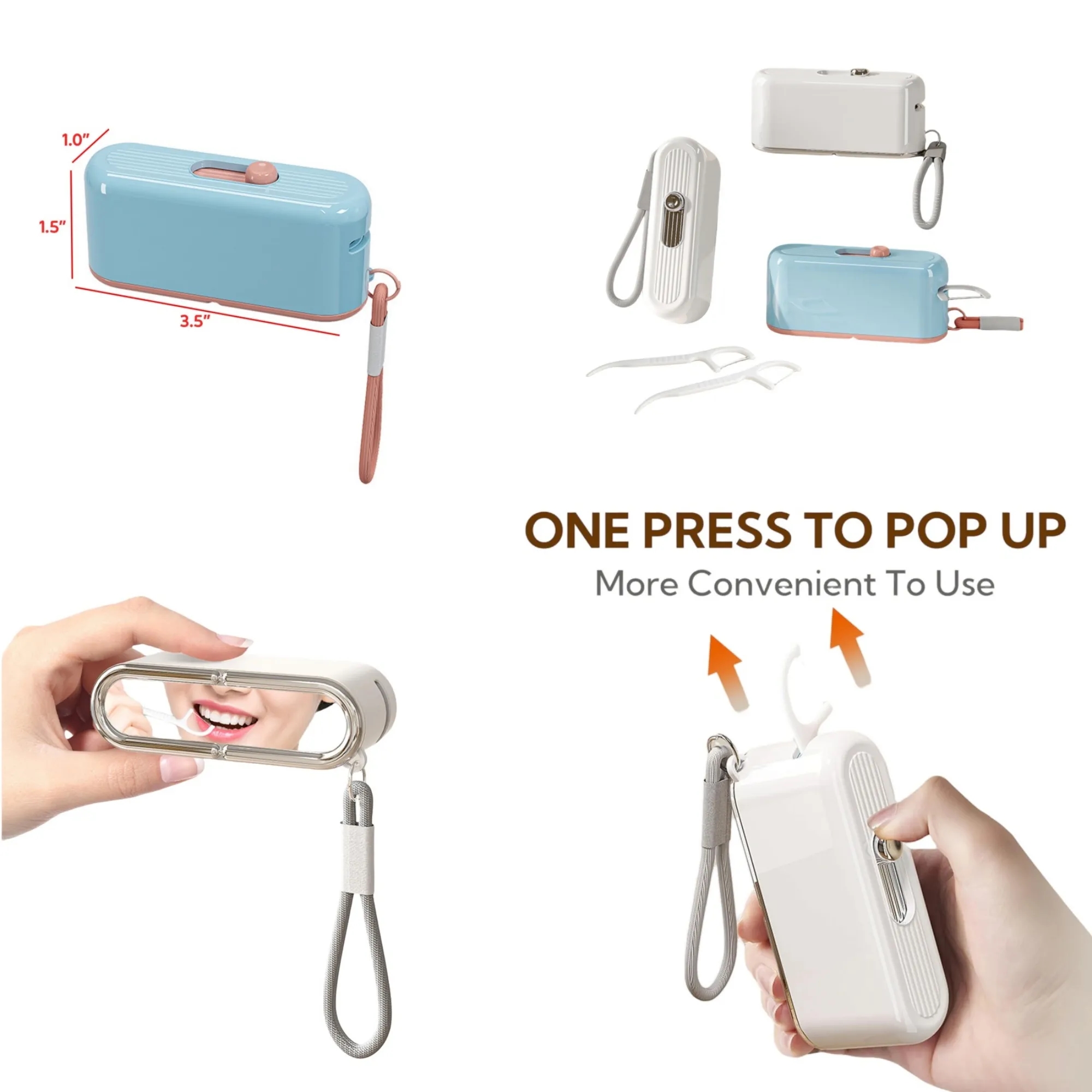 Compact Auto-Dispensing Dental Floss Holder 1