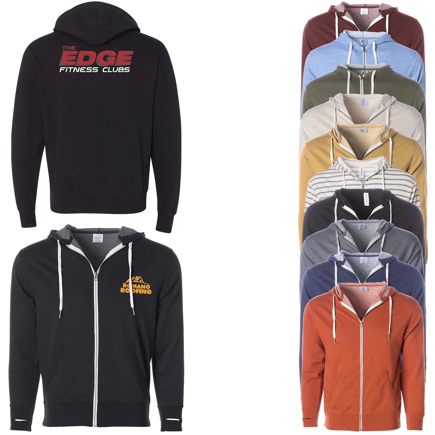 Unisex Heather French Terry Zip Hooded Sweatshirt