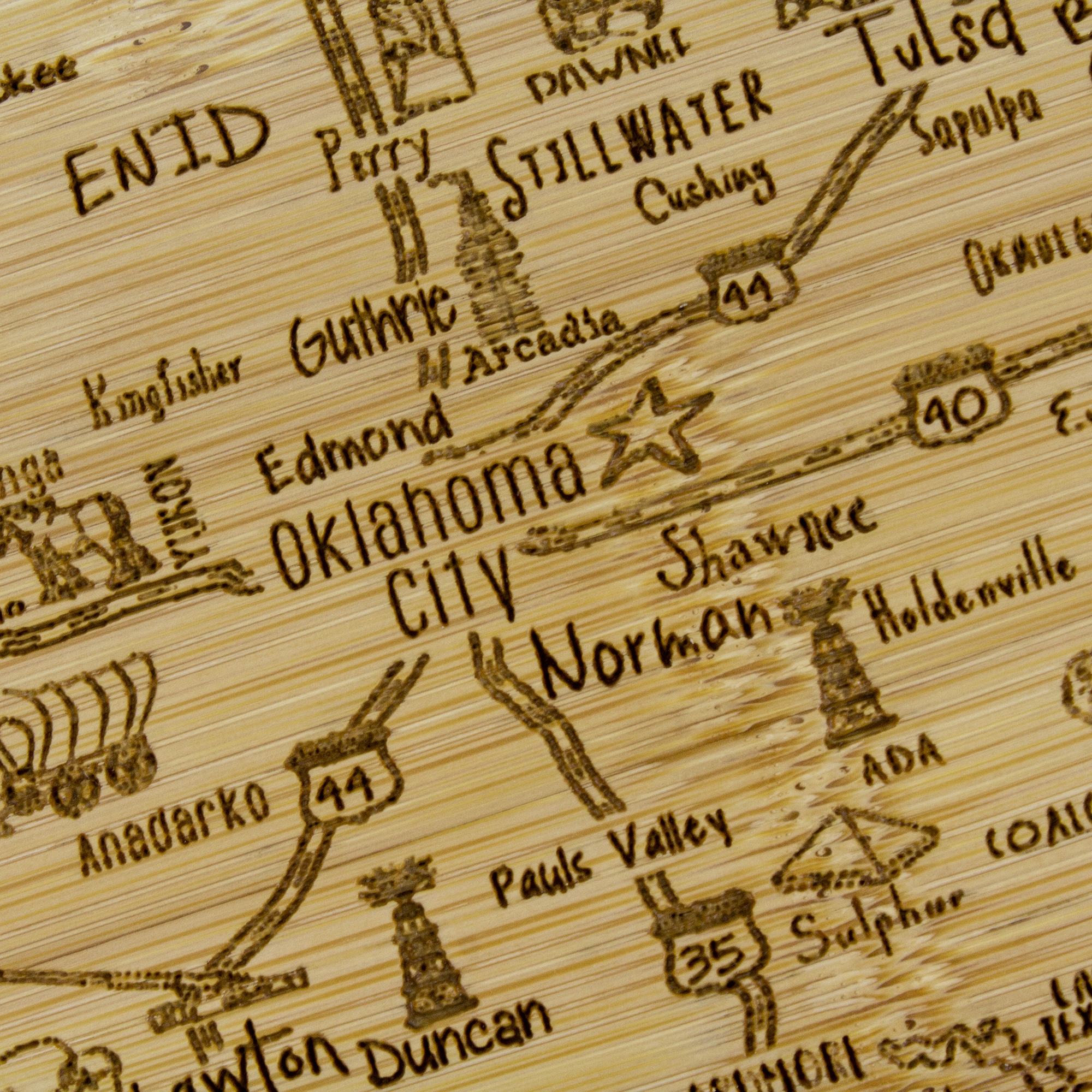 A Slice of Life Oklahoma Serving & Cutting Board 9