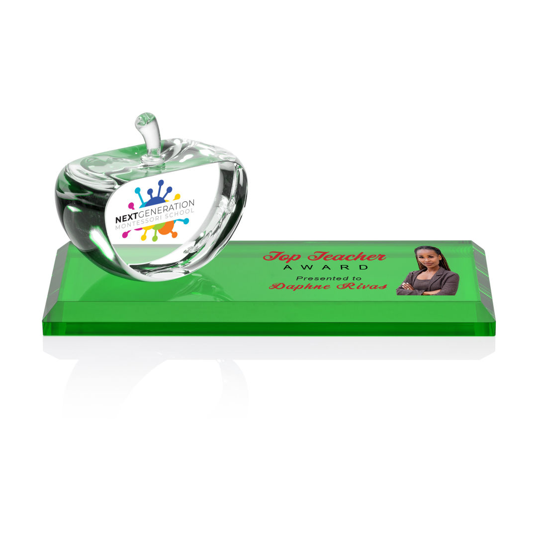 Argyle Apple VividPrint™ Award on Base 3