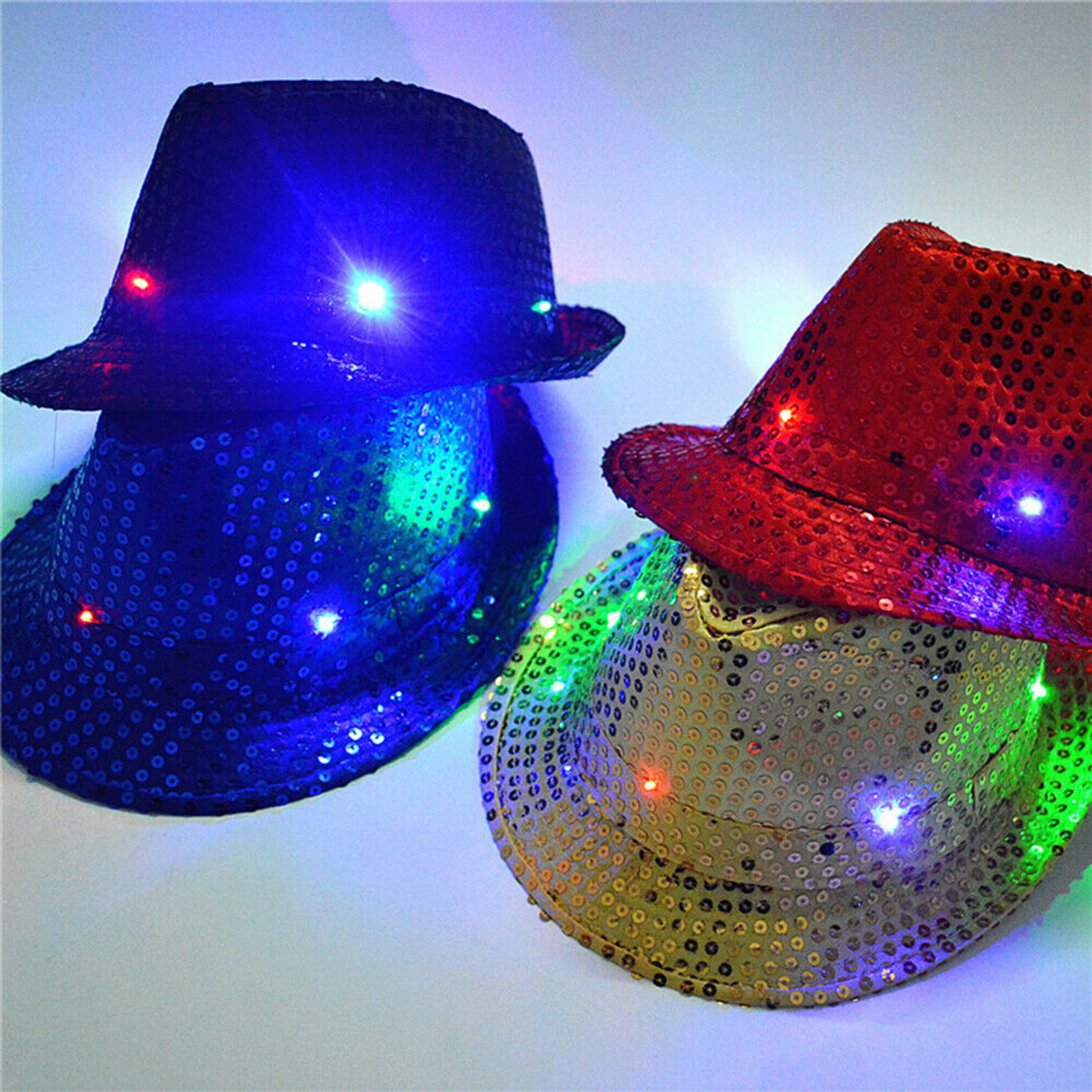 LED Luminous Sequin Jazz Hat 5
