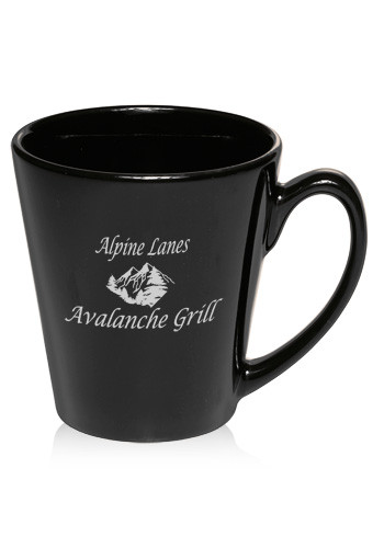 12 oz. Glossy Ceramic Latte Coffee Mugs 4
