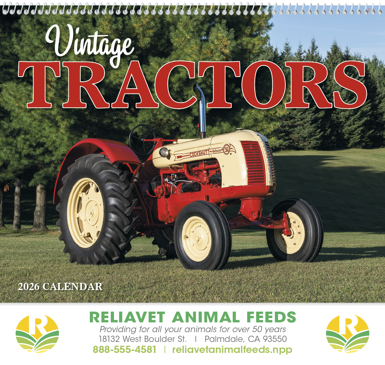HotLine® Products Vintage Tractors Appointment Calendar - Spiral 16