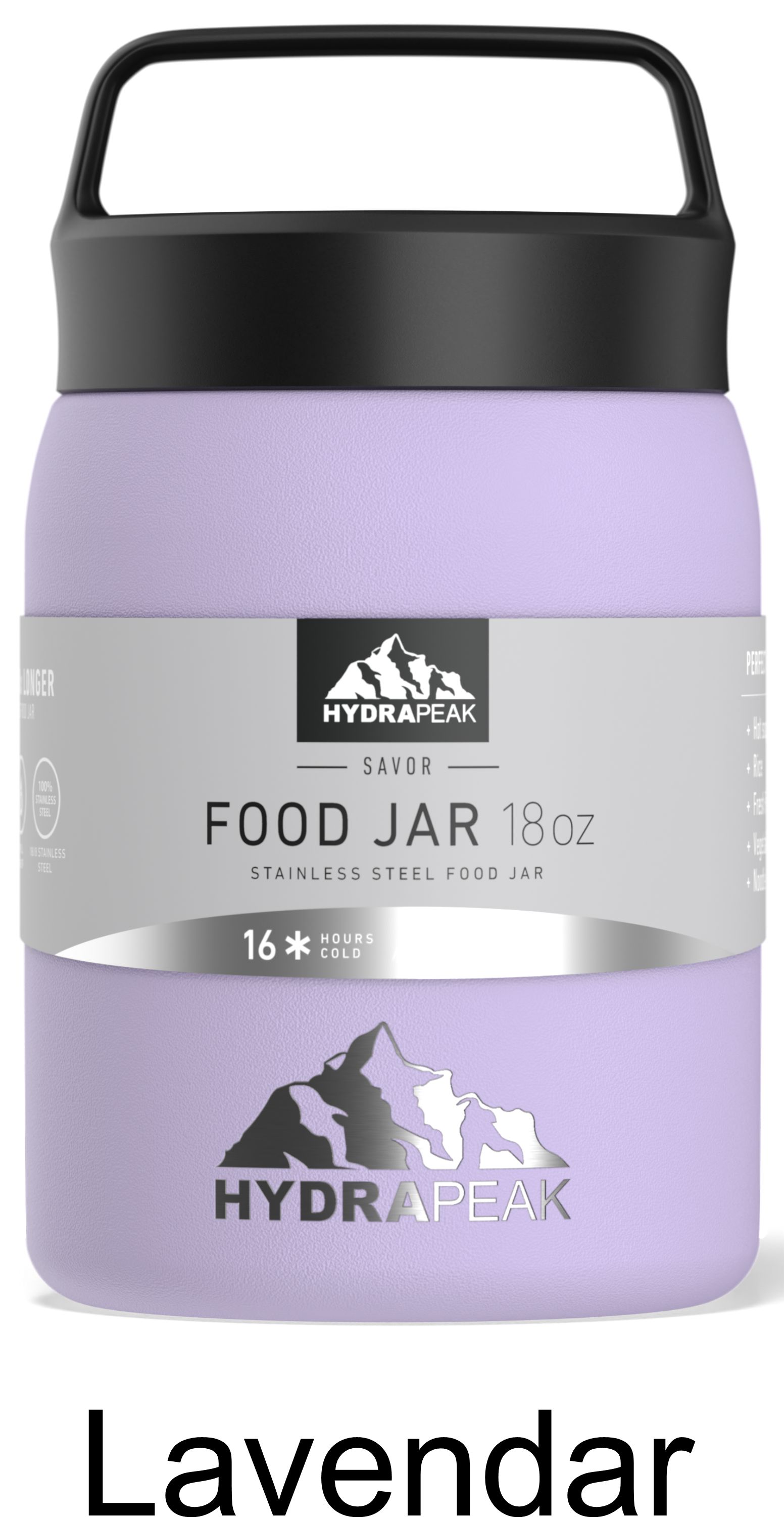18 oz Hydrapeak Thermos Food Jar LIFETIME WARRANTY! 13