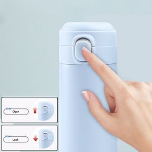 320ml Stainless Steel Cup with Double Wall Insulation Push Flip Lid 26