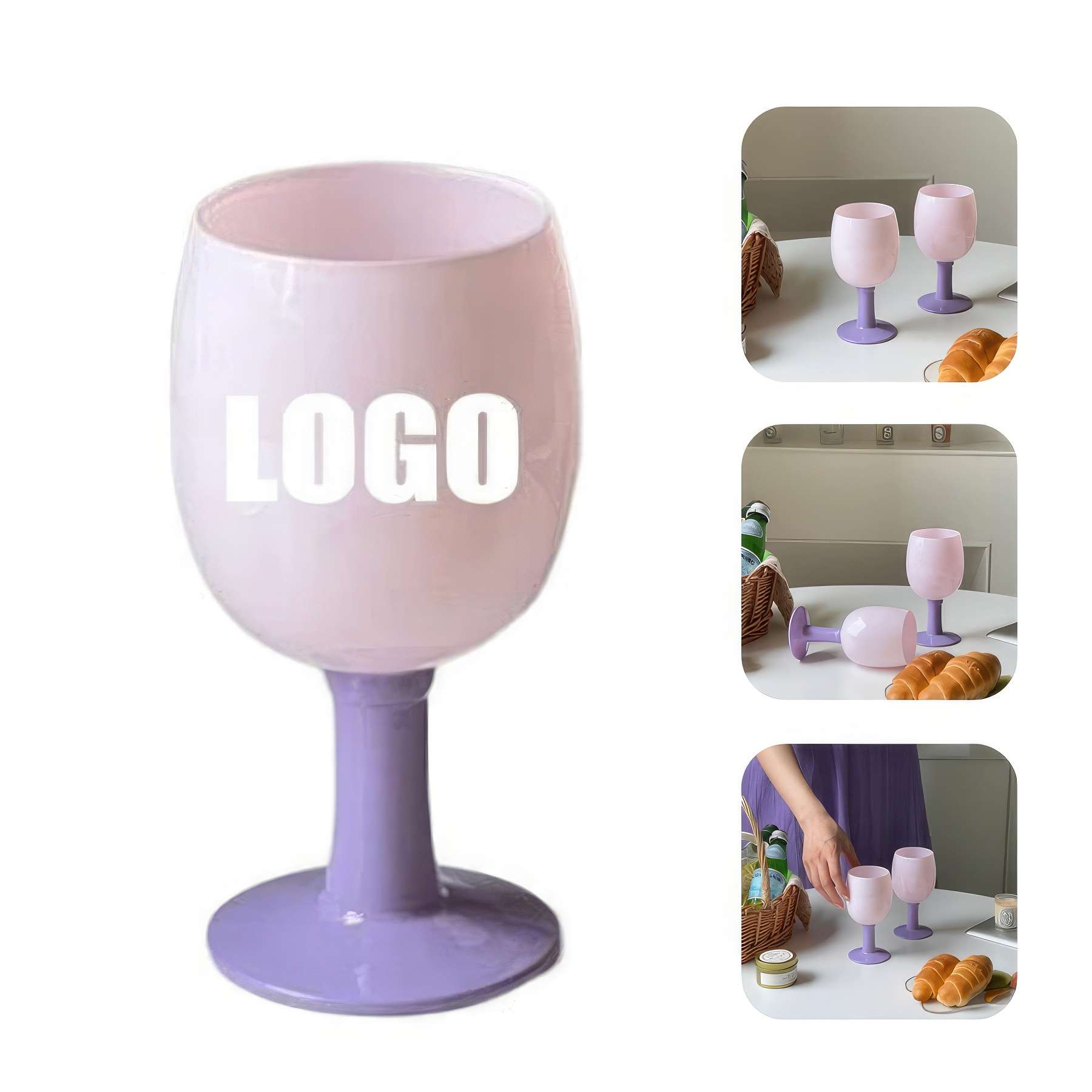 255ml 8.6oz Glass Tulip-Shape Goblet Wine Cocktail Cup 2