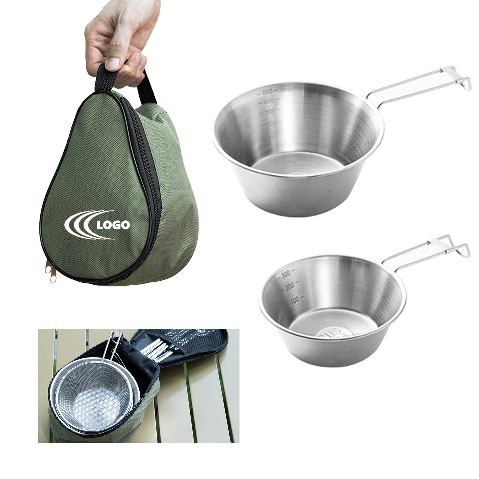 Stainless Steel Camping Bowl Set 3