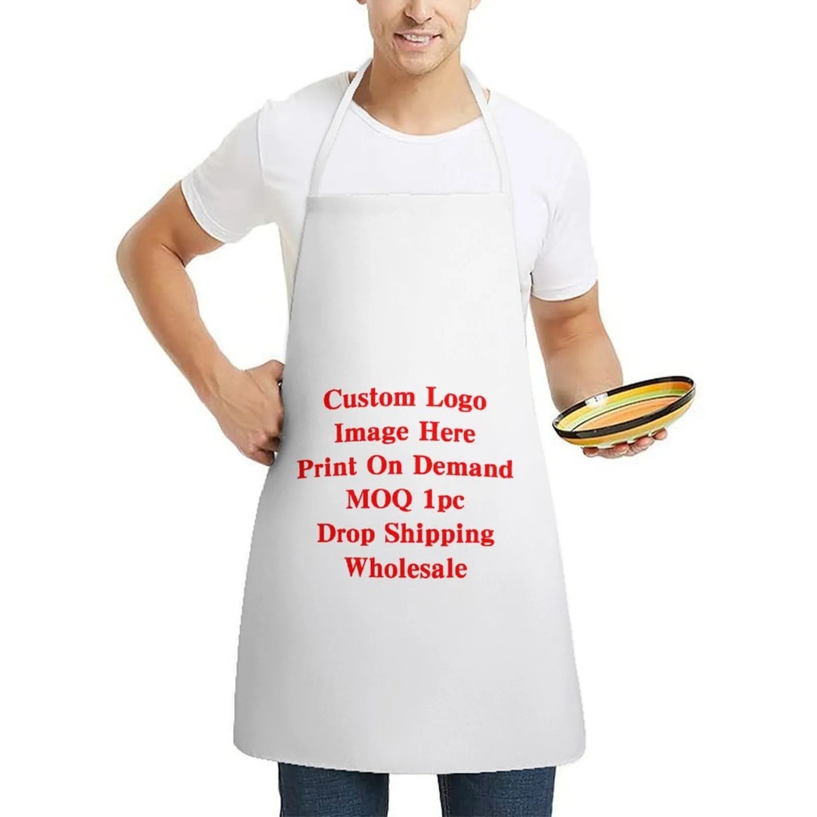 Custom Printed Chef Aprons with Logo - Free Samples for Restaurants & Cafes 5