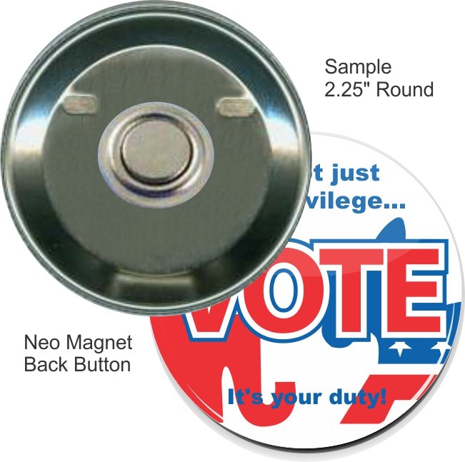 Neo Magnet 2 1/4 Inch Round Button 2
