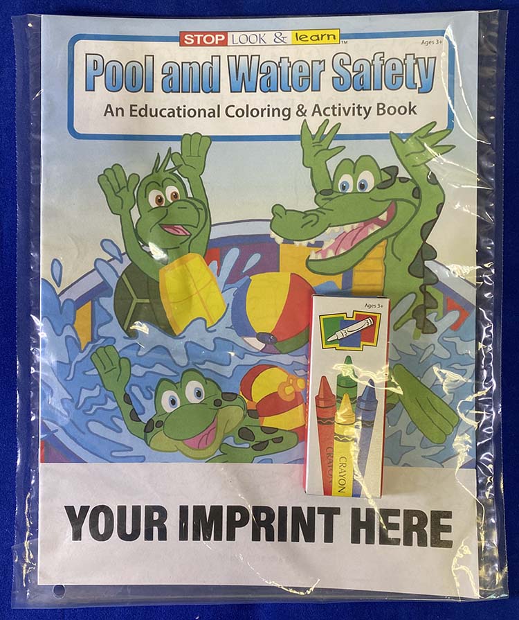 COLORING SET - Pool and Water Safety Coloring Book Fun Pack 2