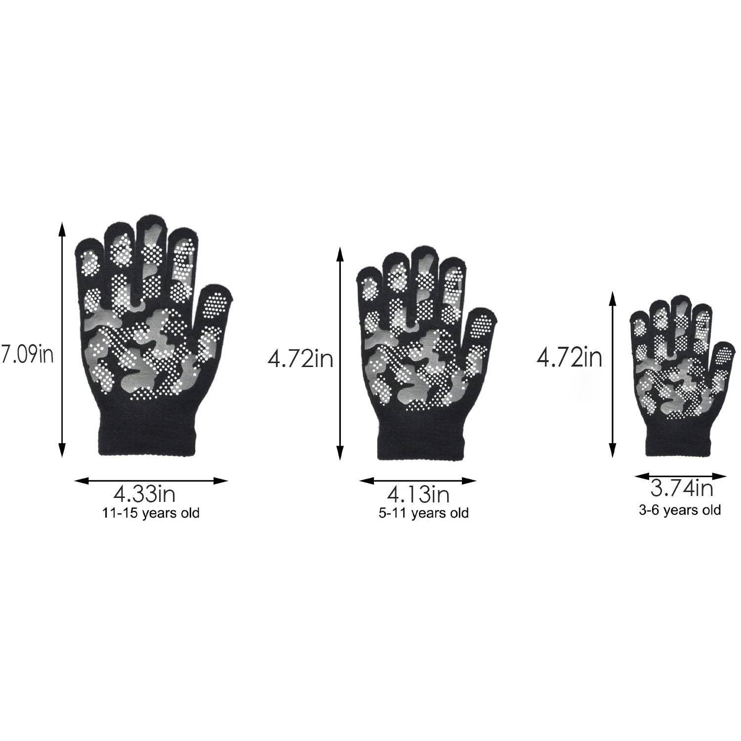 Polyester Kids Winter Warm Thick Plush Gloves 2