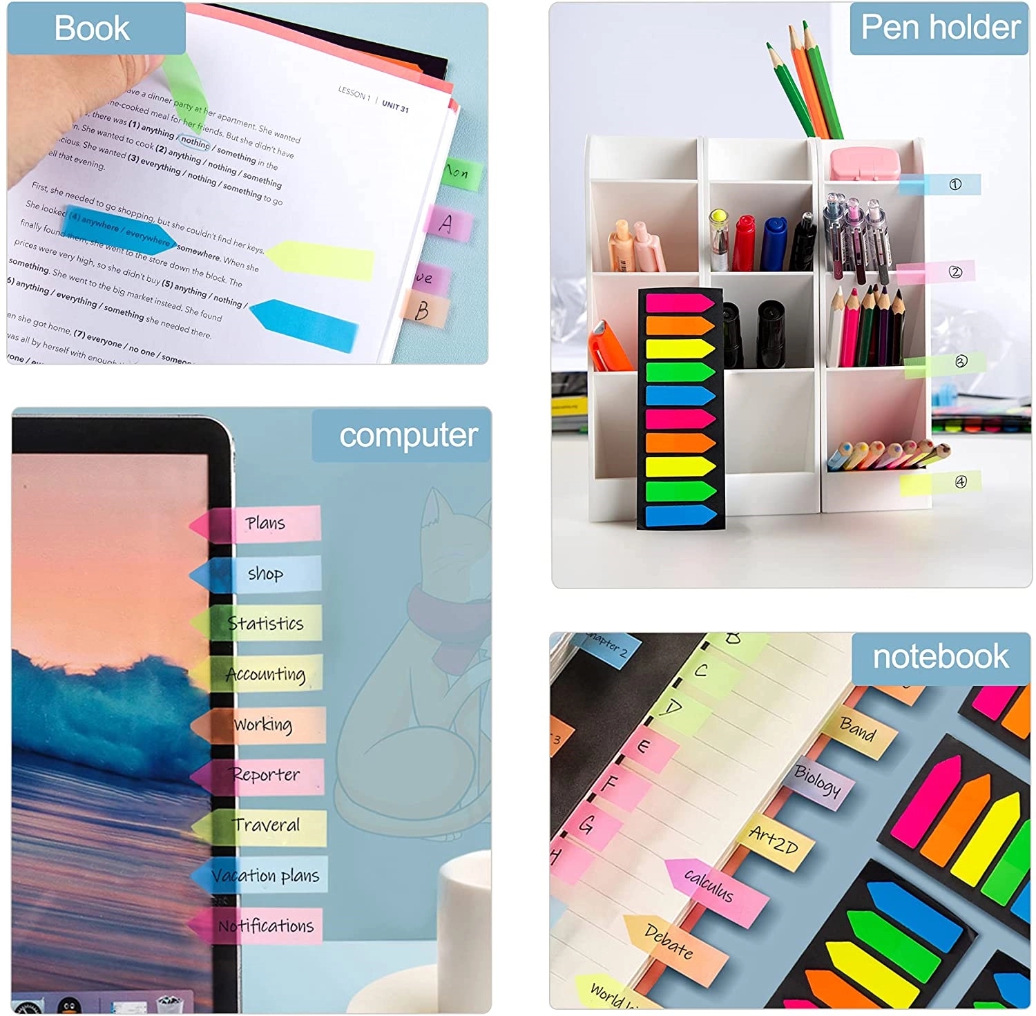 Deluxe Sticky Notes Flag Organizer 3