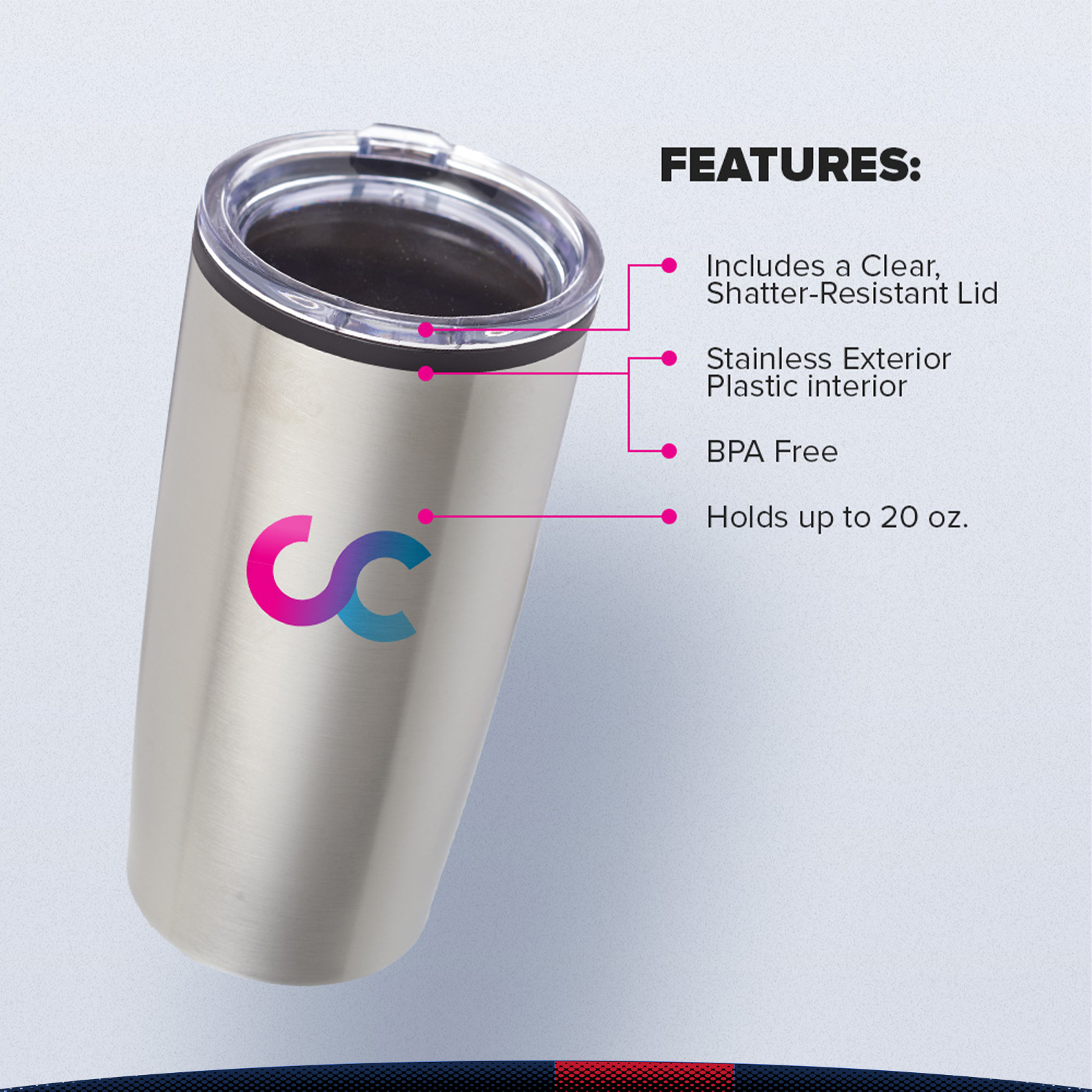20 oz. Travel Plastic Tumblers 7