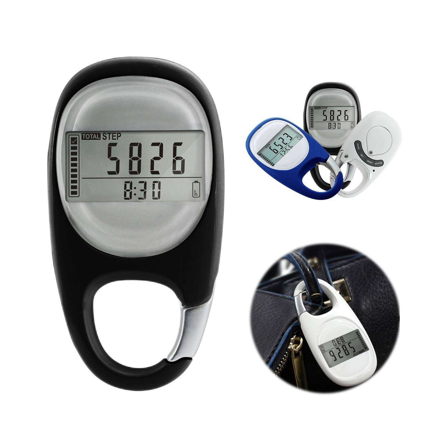 3D Pedometer with Clip 1
